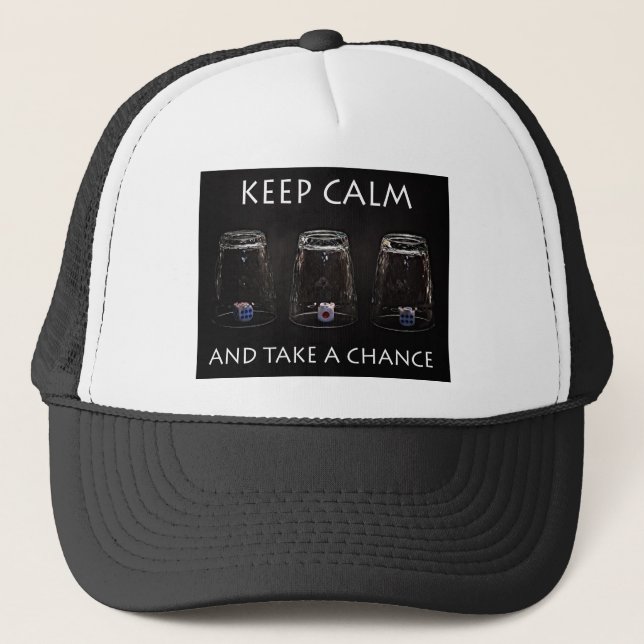 Casquette Restez calme et prenez une chance (Devant)