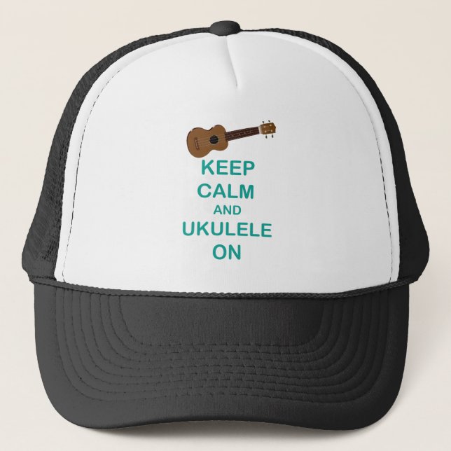 Casquette Restez Calme et Ukulele On impression unique et am (Devant)