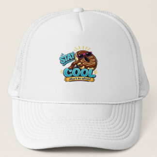 Casquette Restez cool design de donut drôle en majuscules 