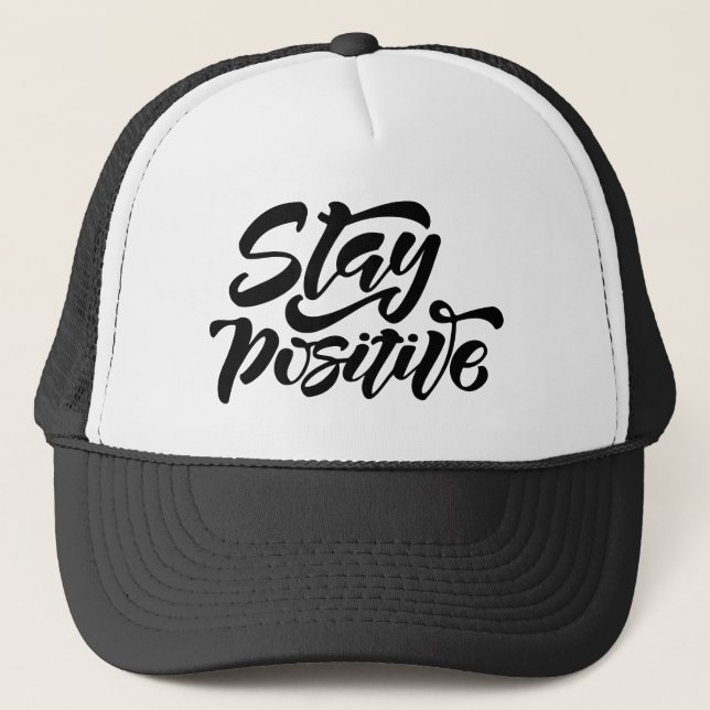 Casquette Restez positif Jaune (Devant)