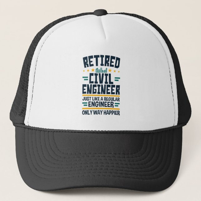 Casquette Retired Civil Engineer Engineering Retirement (Devant)