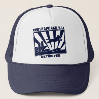Casquette Retriever de la Baie de Chesapeake sautant de dock