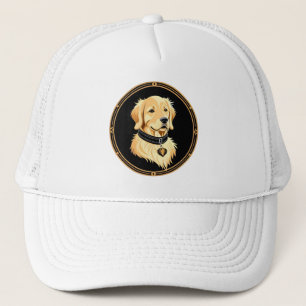 Casquette Retriever doré avec collier élégant