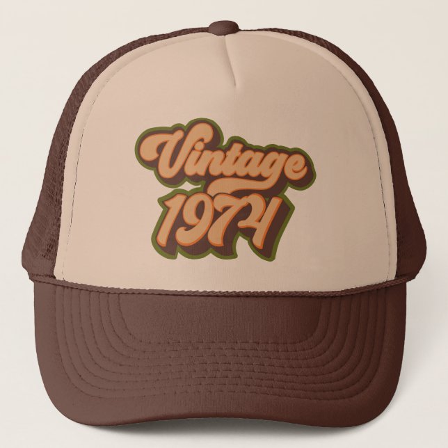 Casquette Retro 50e anniversaire Vintage 1974 (Devant)