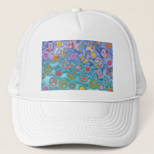 Casquette Retro 60s paisible Vagues d'océan Cadeaux