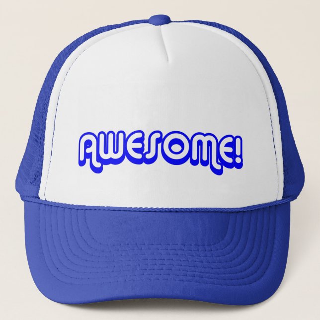 Casquette Rétro 80s impressionnant ! Bleu (Devant)