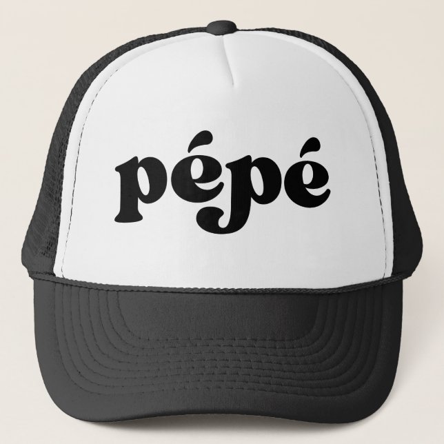 Casquette Retro Black and White Grandpa French pépé (Devant)