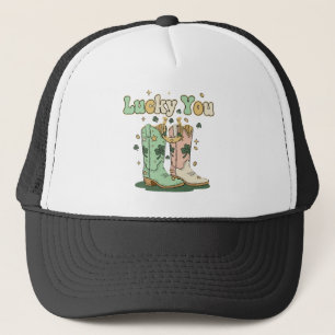 Casquette Retro Chanceux Vous Bottes de Cowboy St Patrick