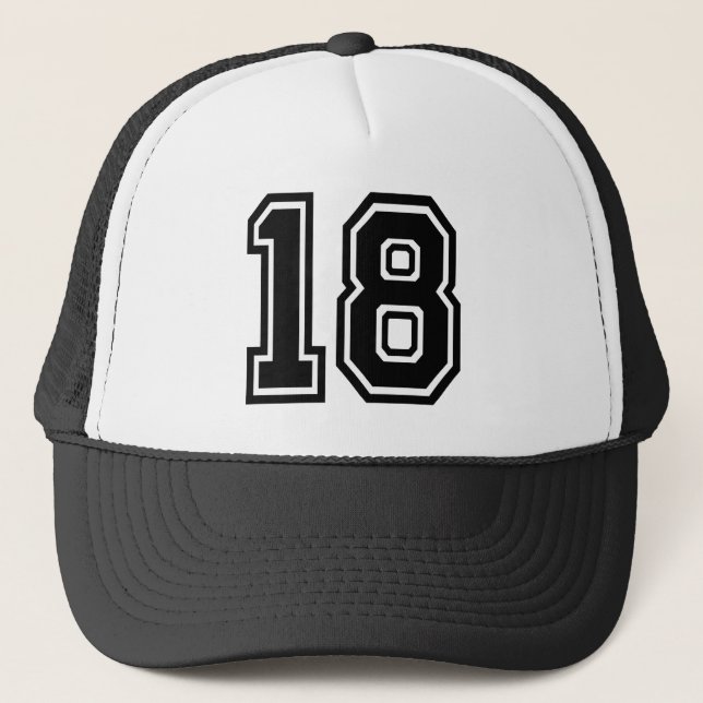Casquette Retro Classic 18e Anniversaire Trucker Fête Chapea (Devant)