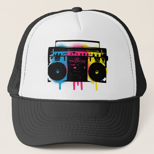 Casquette Rétro conception de peinture de jet de graffiti de (Devant)