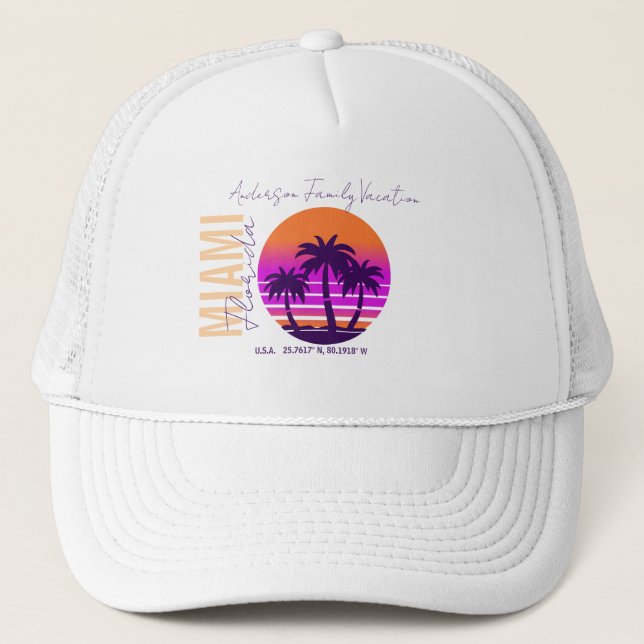 Casquette Retro Custom Vacation Hat (Devant)