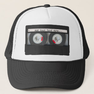 Casquette Rétro enregistreur à cassettes noir