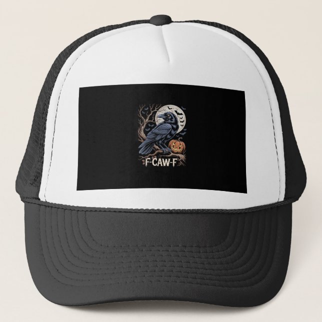 Casquette Retro F-Caw-F Bird Crow Funny Crow Bird Cawing Gru (Devant)