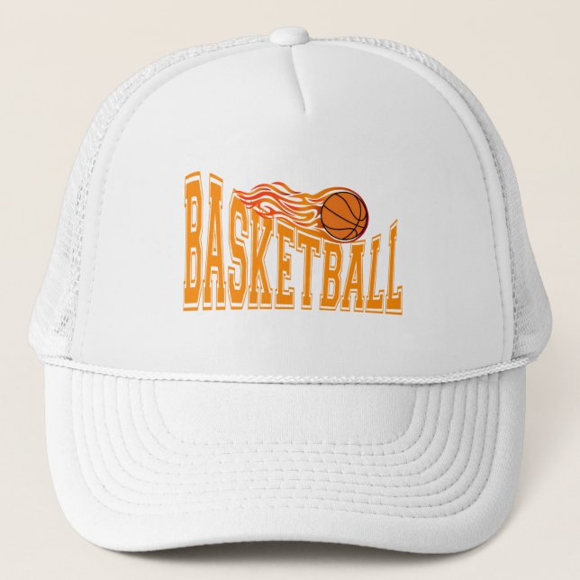 Casquette Retro Flaming Basketball Sports Team (Devant)
