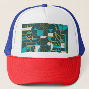 Casquette Retro géométrique : Poster minimaliste.