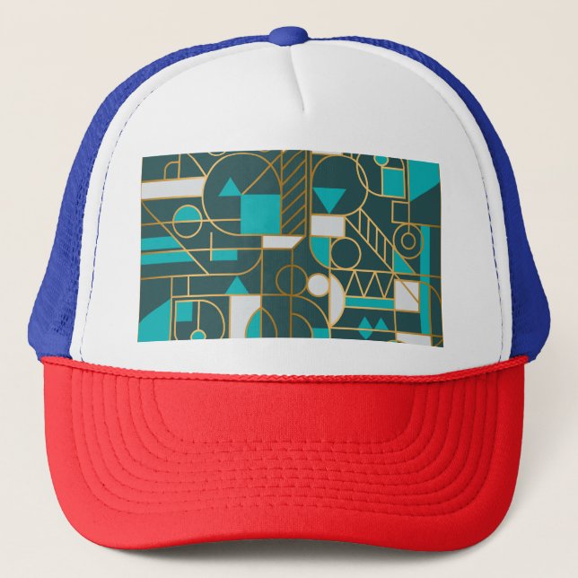 Casquette Retro géométrique : Poster minimaliste. (Devant)