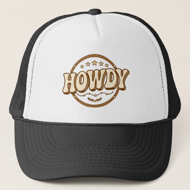 Casquette  Retro Howdy Western Rope Hat (Devant)