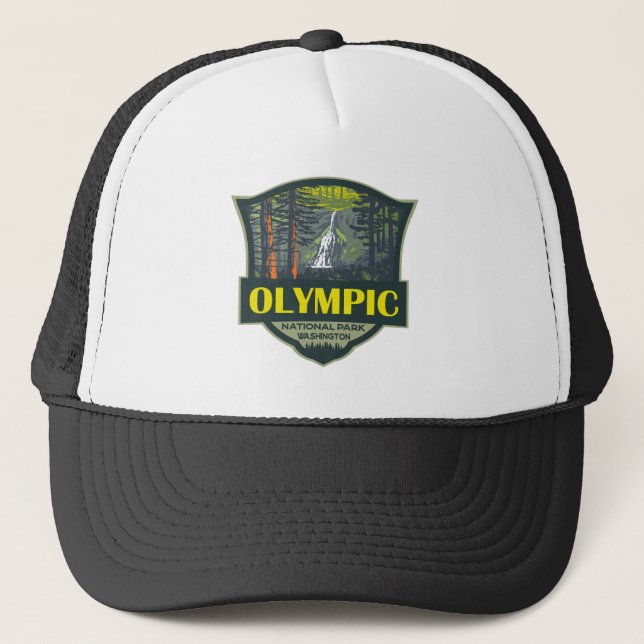 Casquette Retro Illustration du Parc National Olympique (Devant)