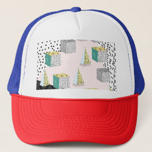 Casquette Retro Memphis : Motif Hipster des années 80-90.