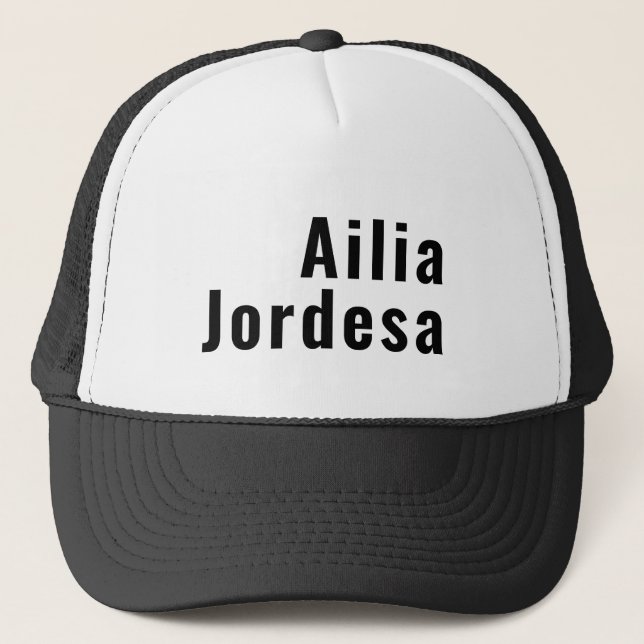 Casquette Retro Modern Minimal Personalized Name or Brand (Devant)