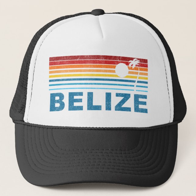 Casquette Rétro palmier Belize (Devant)