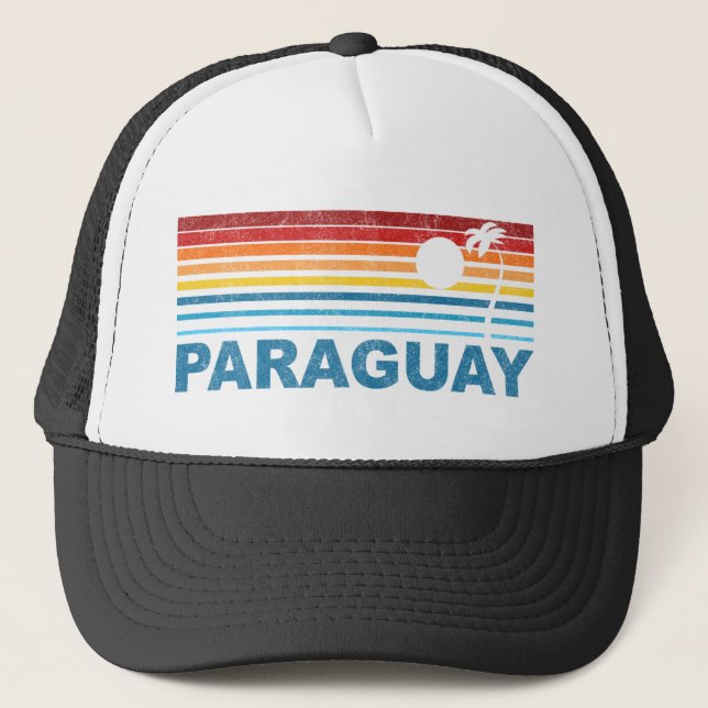 Casquette Rétro palmier Paraguay (Devant)