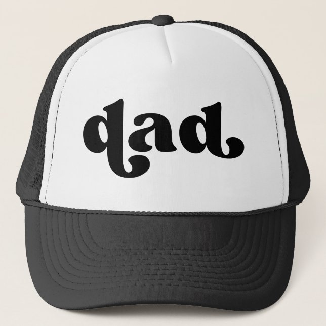 Casquette Retro Papa noir et blanc (Devant)