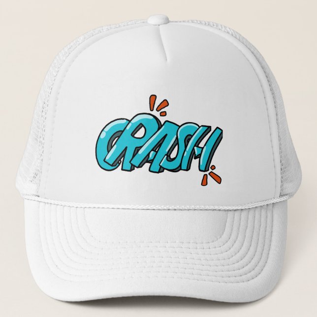 Casquette Retro Pop Art CRASH Graffiti Lettering (Devant)