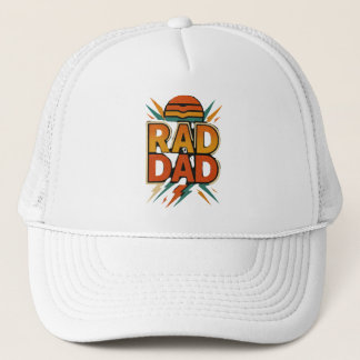 Casquette Retro Rad Papa - Vintage Sunset Lightning Bolt Des