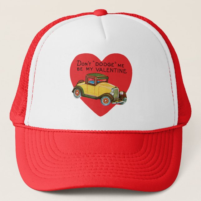 Casquette Retro Saint-Valentin, Ne me fuis pas, sois mon Val (Devant)