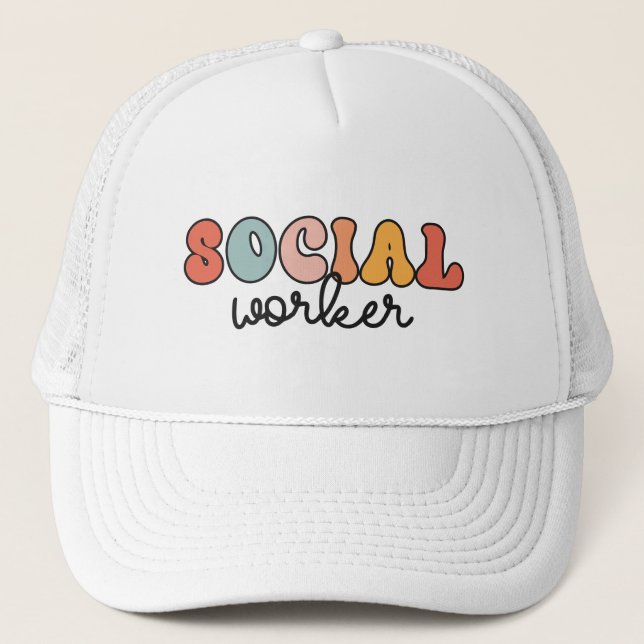 Casquette Rétro Social Worker (Devant)