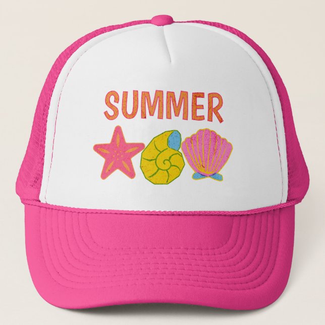Casquette Retro Summer Sea Shells (Devant)