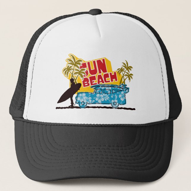Casquette Rétro Sun et surf (Devant)