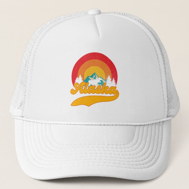 Casquette Retro Sunset Alaska Juneau Moose 0Montagnes Wild (Devant)