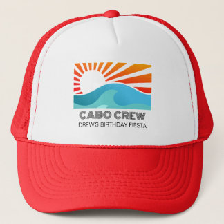 Casquette Retro Sunset Beach Texte personnalisé Équipage de 