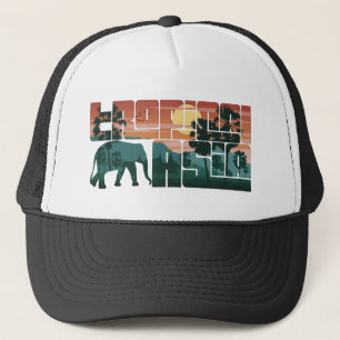 Casquette Retro Sunset Paysage Asie Thaïlande - Typographie