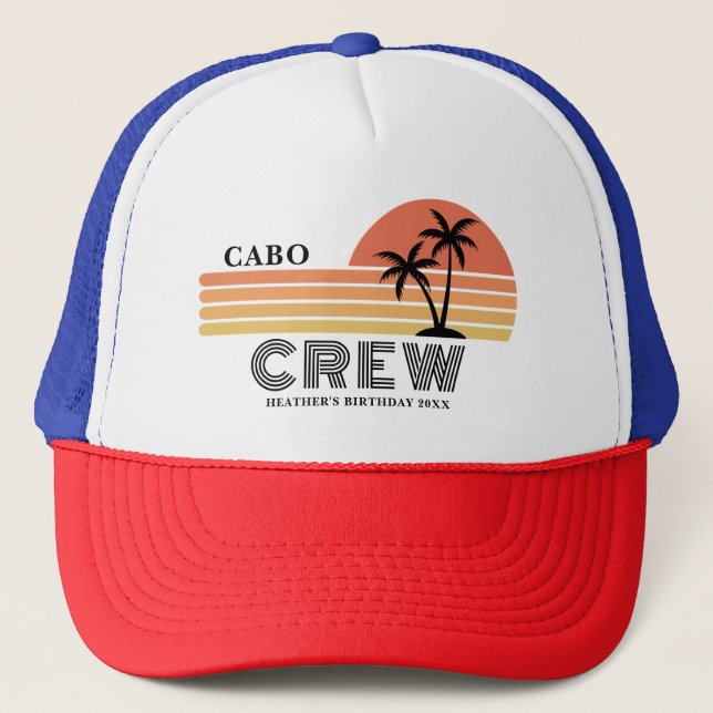 Casquette Rétro Sunset Vacation Anniversaire Voyage 90's équ (Devant)