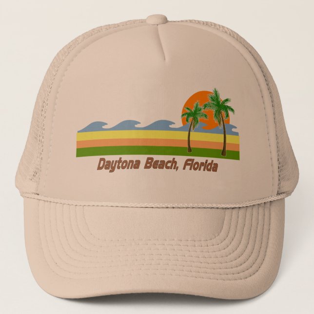 Casquette RÉTRO T-shirt de Daytona Beach la Floride (Devant)