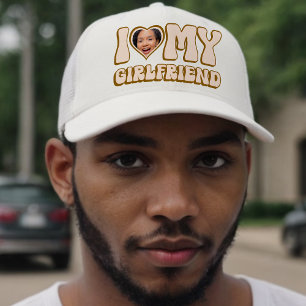 Casquette Retro Valentine Heart Photo I Love My Girl