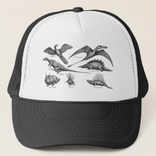 Casquette Rétros dinosaures d'illustration vintage de
