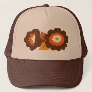 Casquette Rétros fleurs Brown