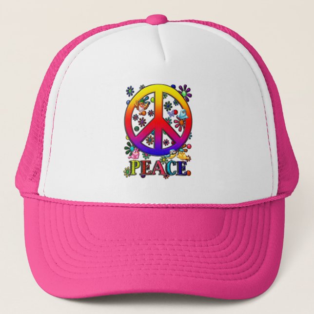 Casquette Rétros oiseaux et fleurs modernes des textes de (Devant)
