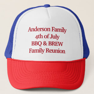 Casquette Réunion de famille patriotique - 4 juillet barbecu
