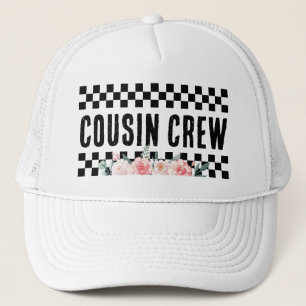 Casquette Réunion familiale florale rétro avec l'équipage de