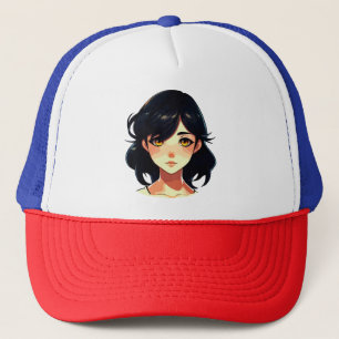 Casquette Rêve d'anime romantique : Beauté aux cheveux bleus