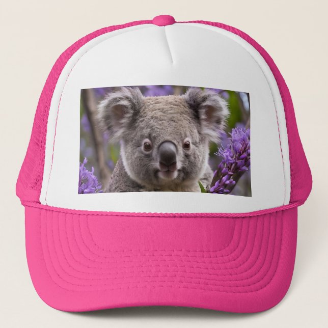 Casquette "Rêver dans le violet : Un Koala dans un arbre Jac (Devant)