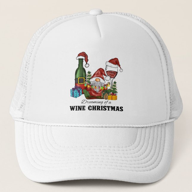 Casquette Rêver d'un Noël de vin (Devant)