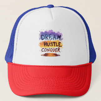 Casquette Rêvez. Hustle. Conquérir. - Typographie motivation