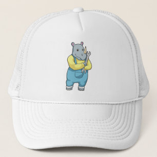 Casquette Rhino en mécanique avec clé