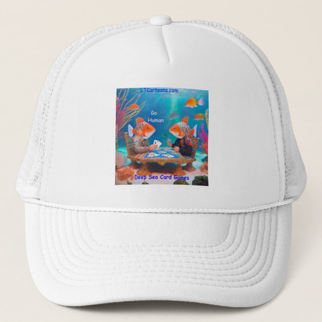Casquette Rick London Fish Jouer "Go Fish" Carte Game Comic (Devant)